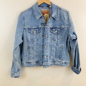 New Levi's Women's Original Trucker Jacket Denim Jean Jacket XL Medium Wash